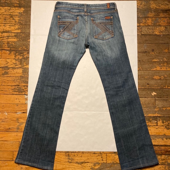 NWOT 7 for all mankind Flynt Swarovski crystals jeans size 29 - Picture 9 of 13